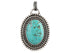 Sterling Silver Turquoise Dotted Handcrafted Artisan Pendant, (SP-5747)